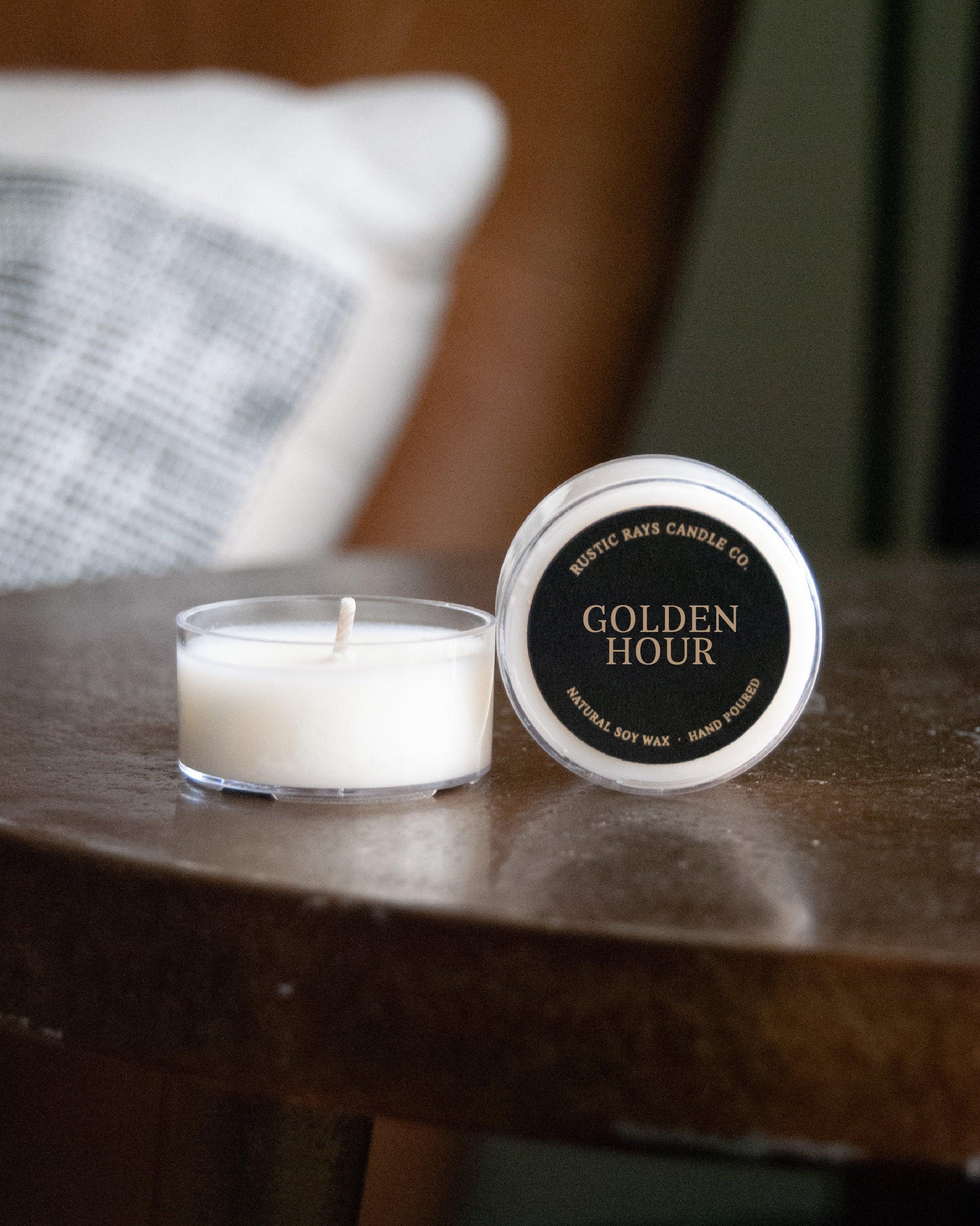 Golden Hour | Tea Light – Rustic Rays Candle Co.