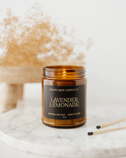 Lavender Lemonade Candle | 9 oz Amber Jar