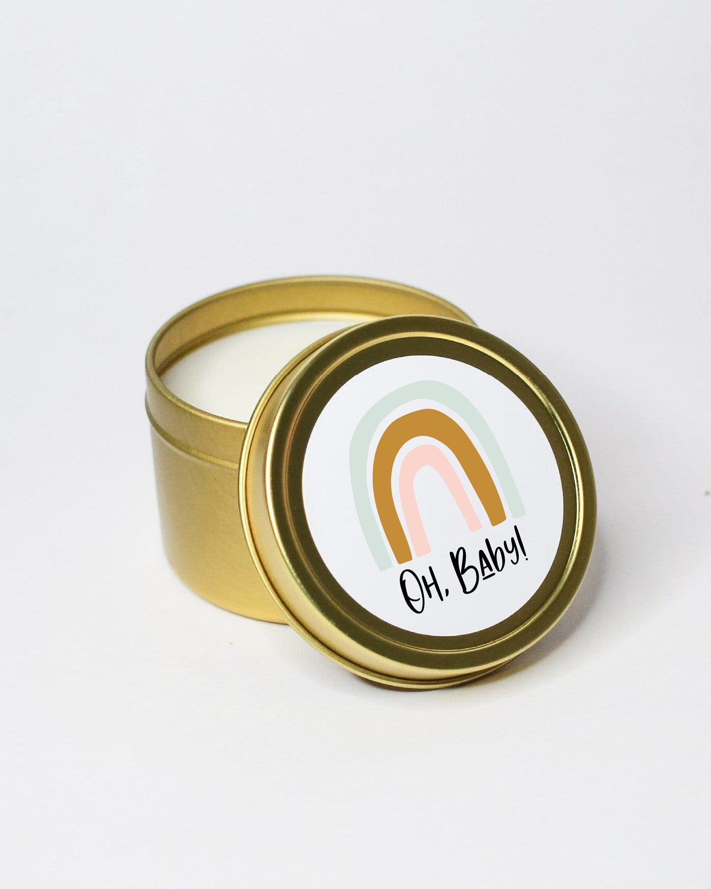 Oh, Baby! Rainbow | 010 | Personalized Candles | 4 oz